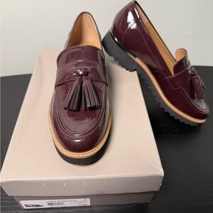 Franco Sarto Carolyn Burgundy Tassel Loafers 9M NIB